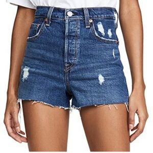Levi's Ribcage High Rise Jean Shorts Charleston